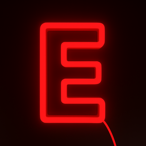 Faux Neon - Letter E