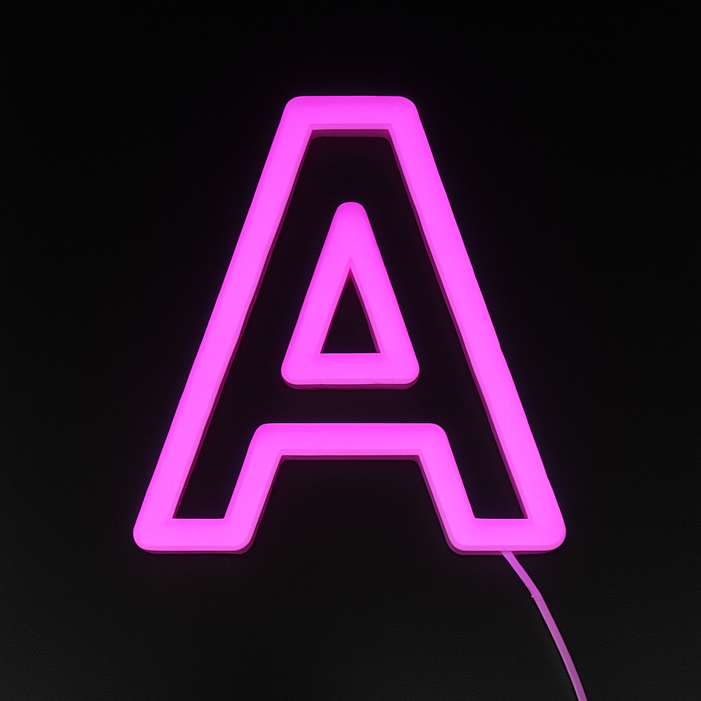 Faux Neon - Letter A