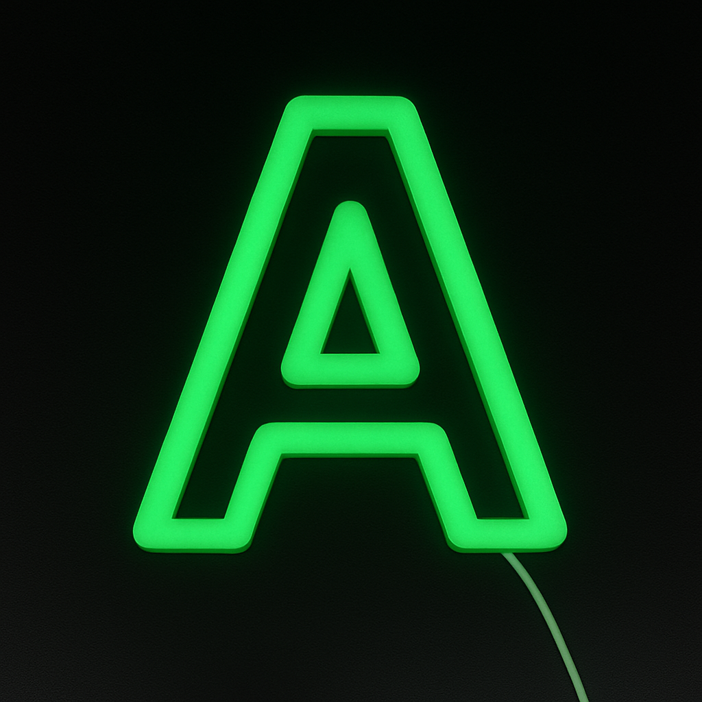 Faux Neon - Letter A
