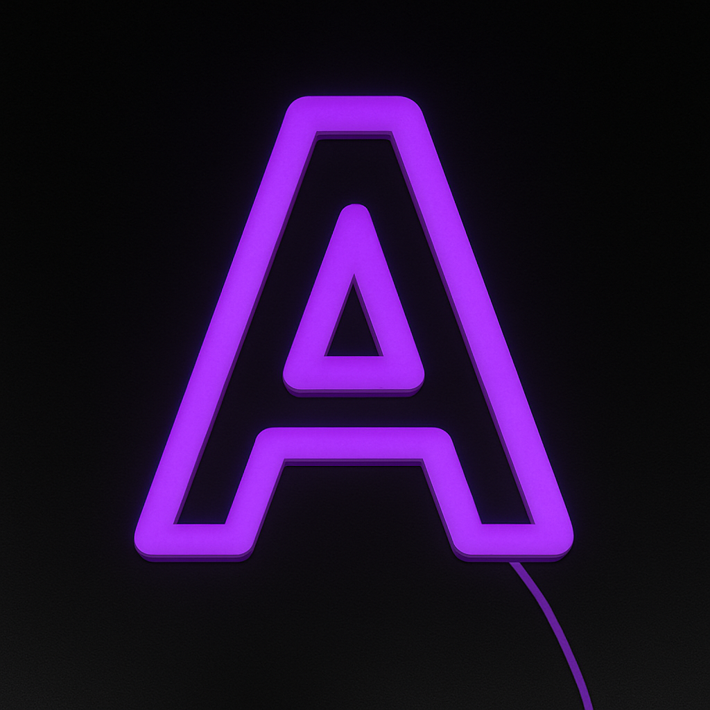 Faux Neon - Letter A
