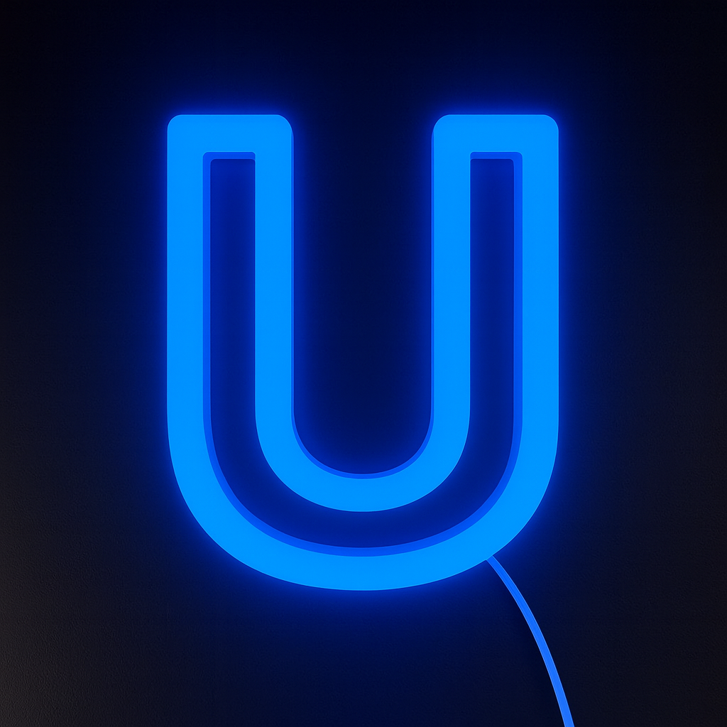 Faux Neon - Letter U