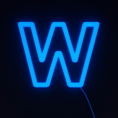Faux Neon - Letter W
