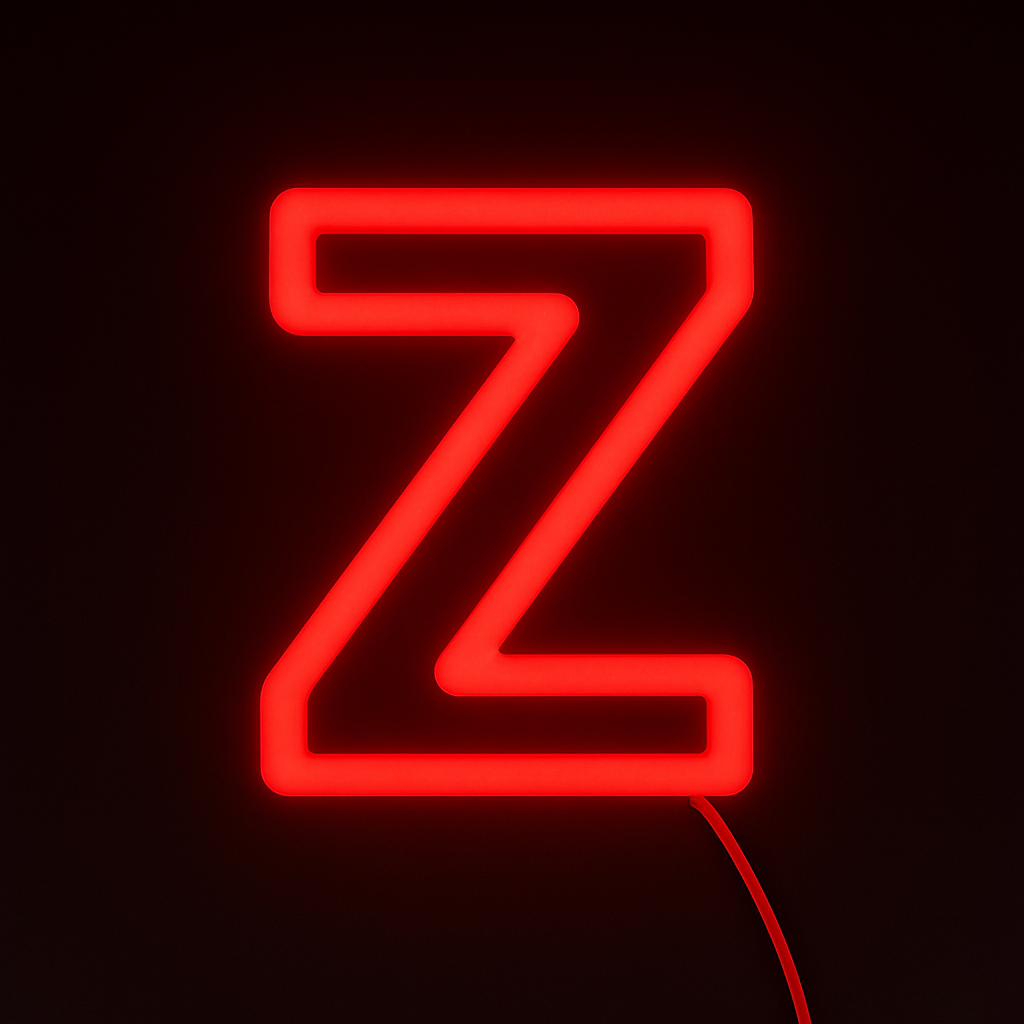 Faux Neon - Letter Z