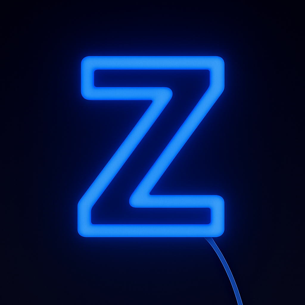 Faux Neon - Letter Z