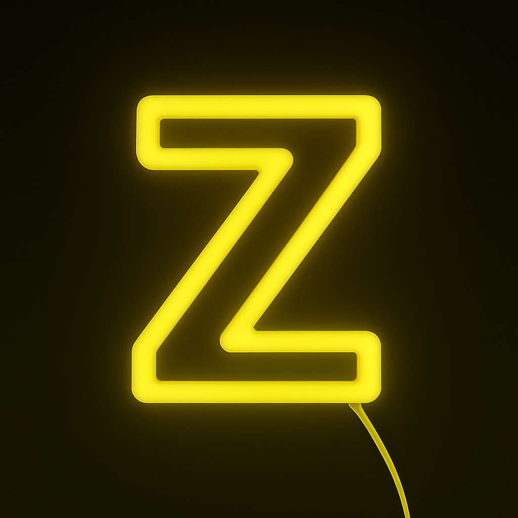 Faux Neon - Letter Z