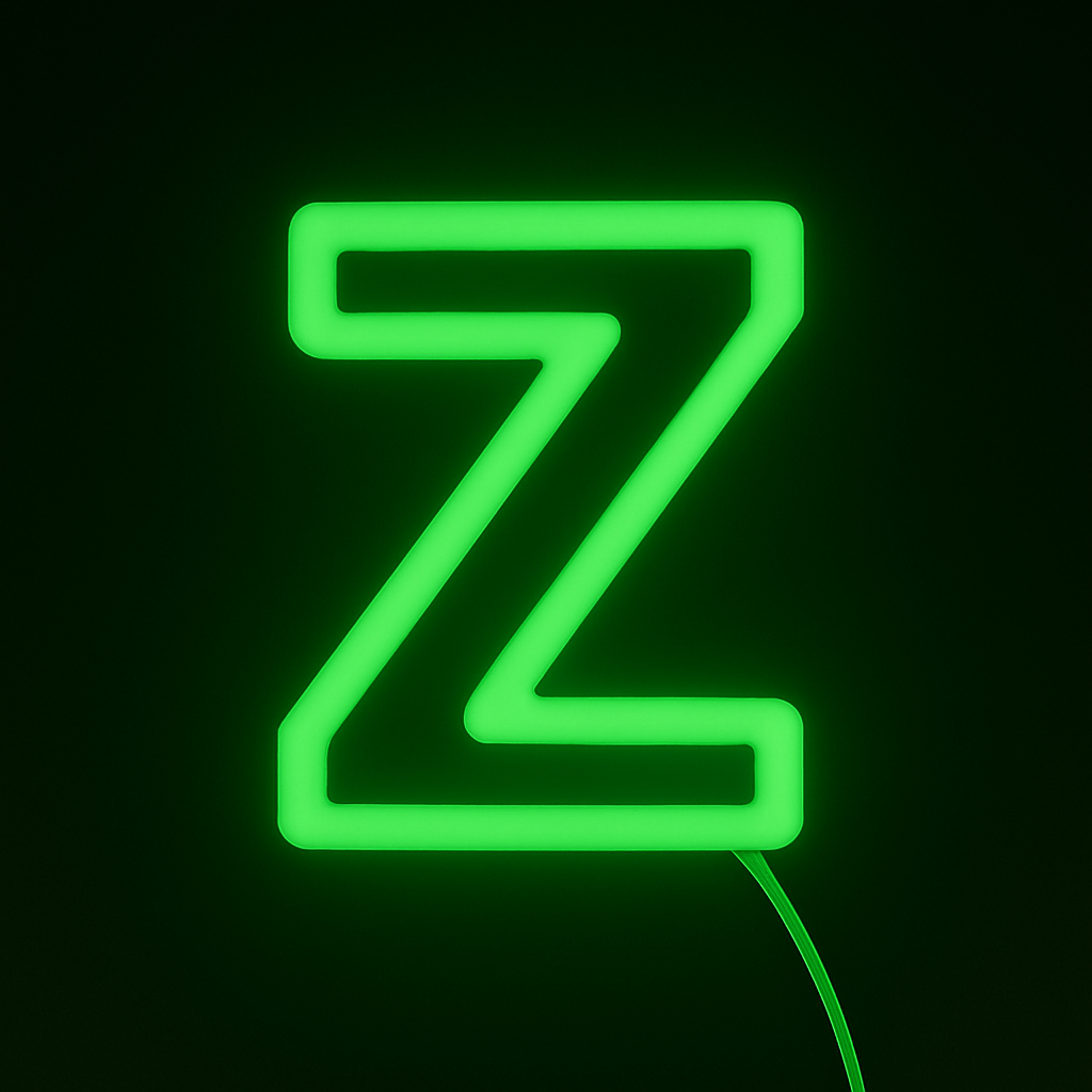 Faux Neon - Letter Z