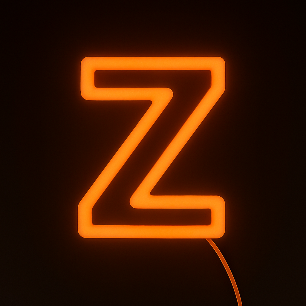 Faux Neon - Letter Z