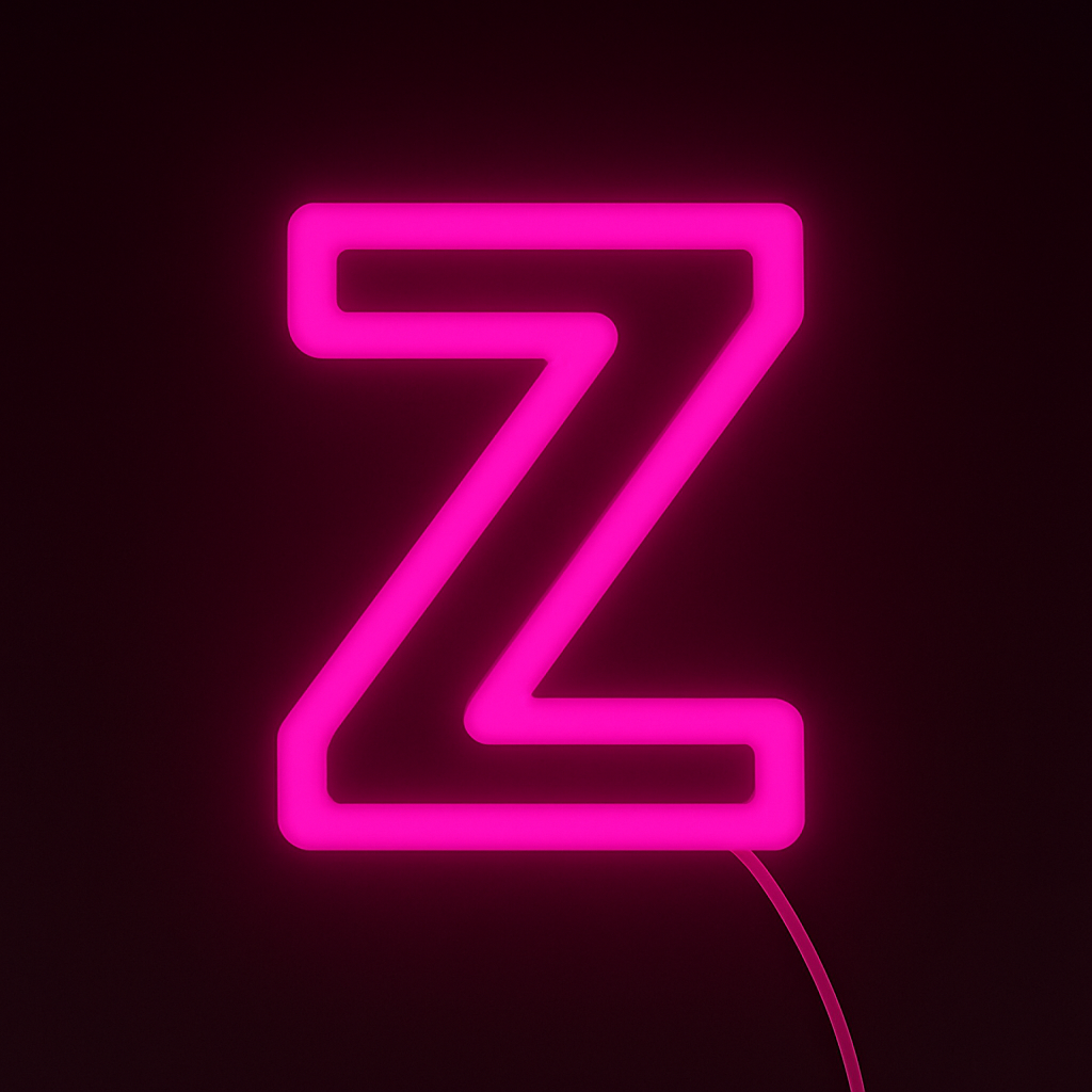 Faux Neon - Letter Z
