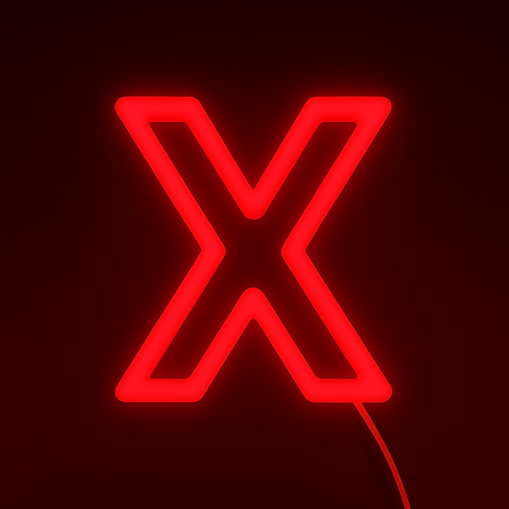 Faux Neon - Letter X