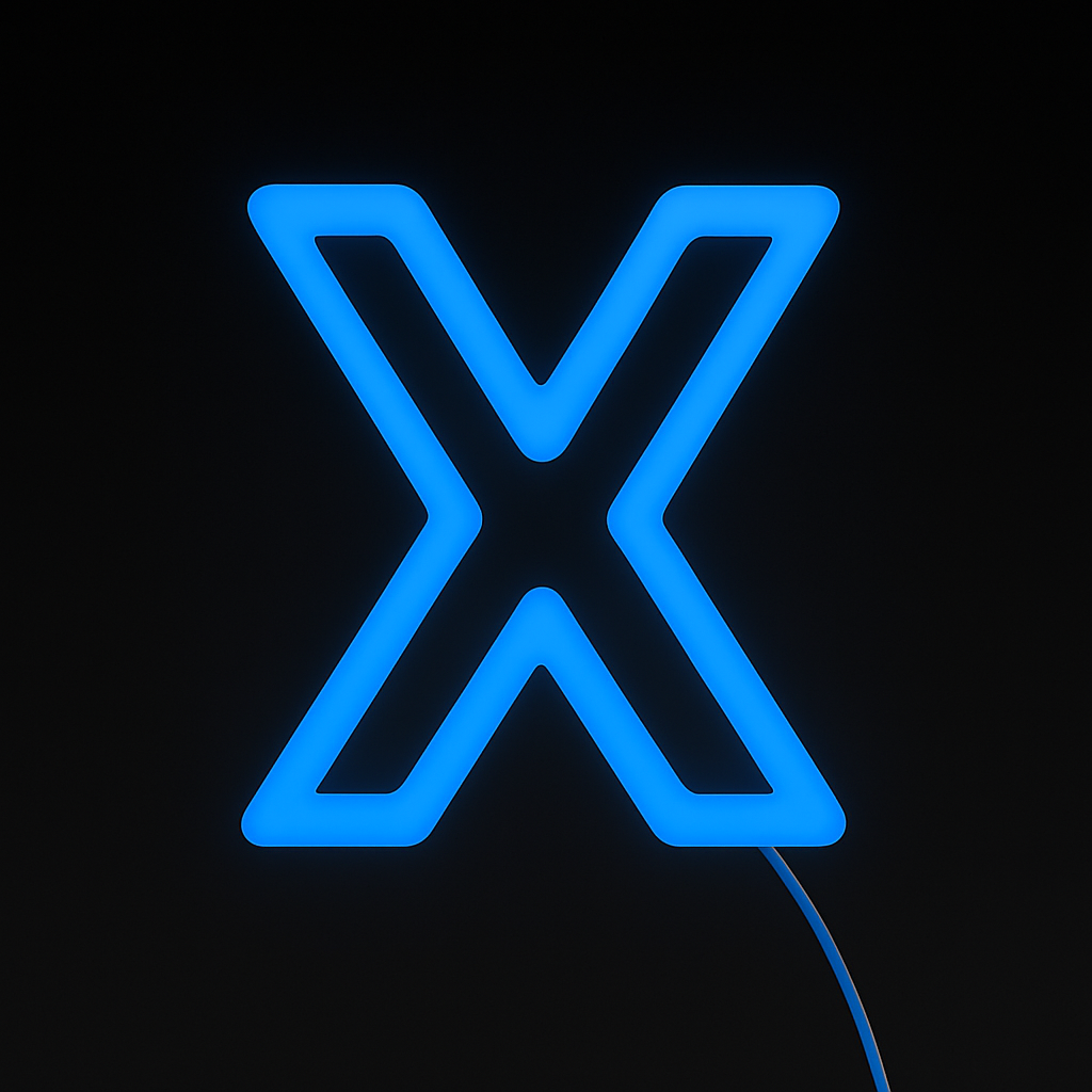 Faux Neon - Letter X
