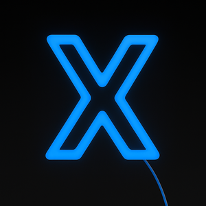 Faux Neon - Letter X