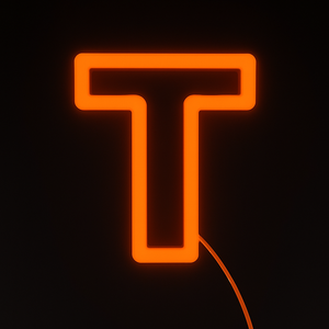 Faux Neon - Letter T