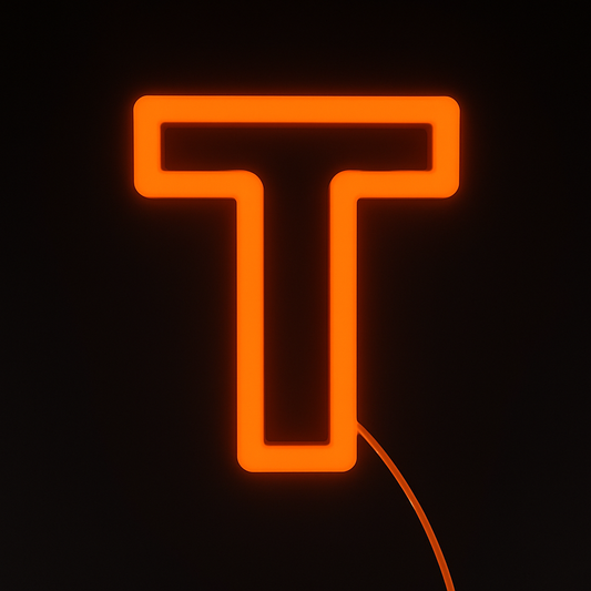 Faux Neon - Letter T