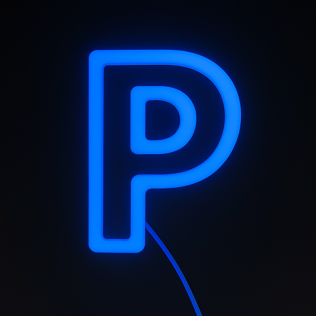 Faux Neon - Letter P