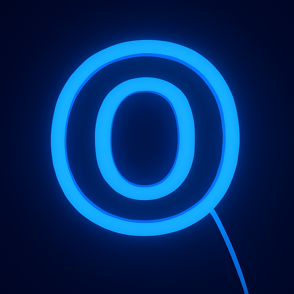 Faux Neon - Letter O