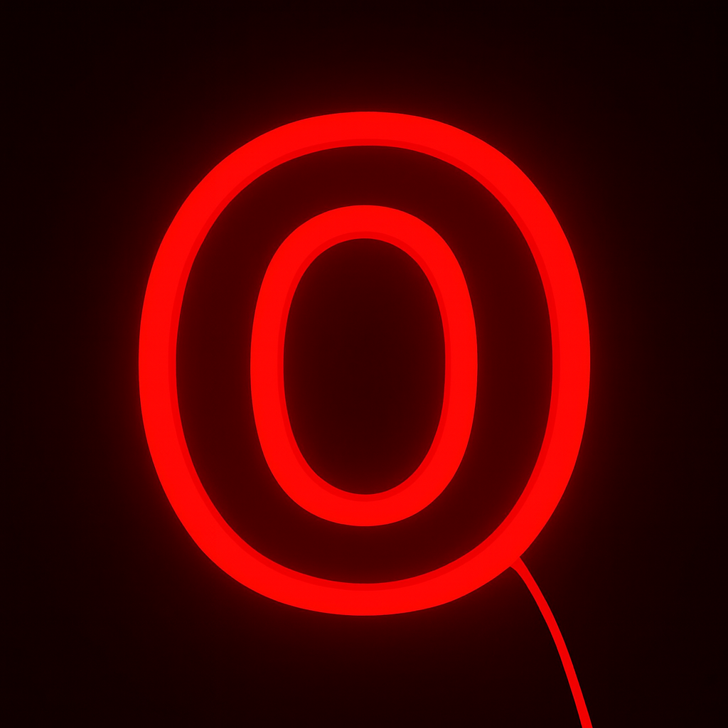 Faux Neon - Letter O