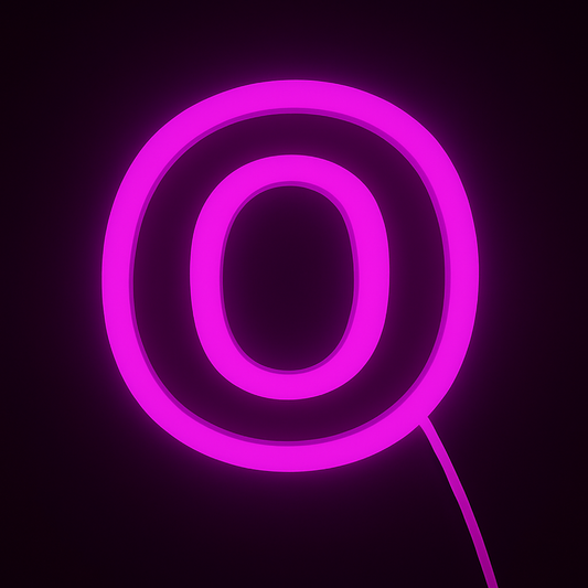 Faux Neon - Letter O
