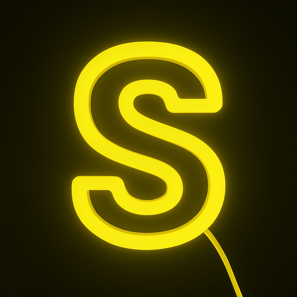 Faux Neon - Letter S