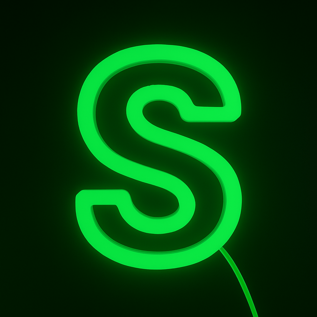 Faux Neon - Letter S
