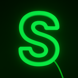 Faux Neon - Letter S