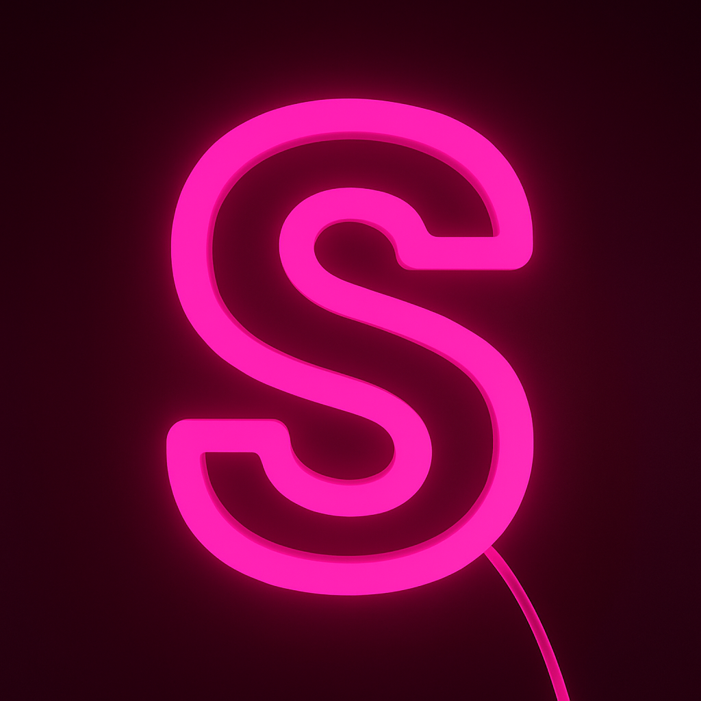 Faux Neon - Letter S