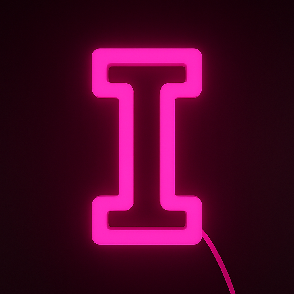 Faux Neon - Letter I