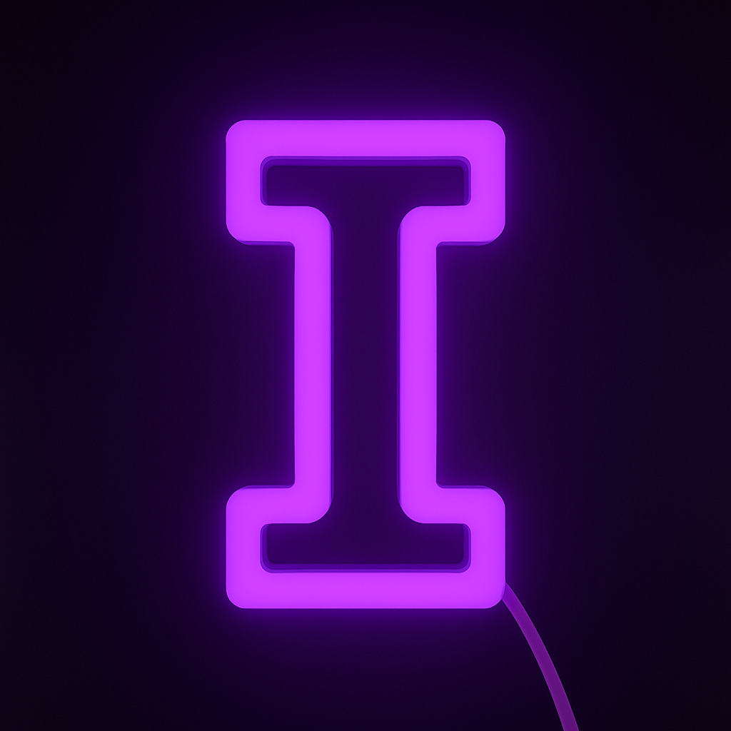 Faux Neon - Letter I