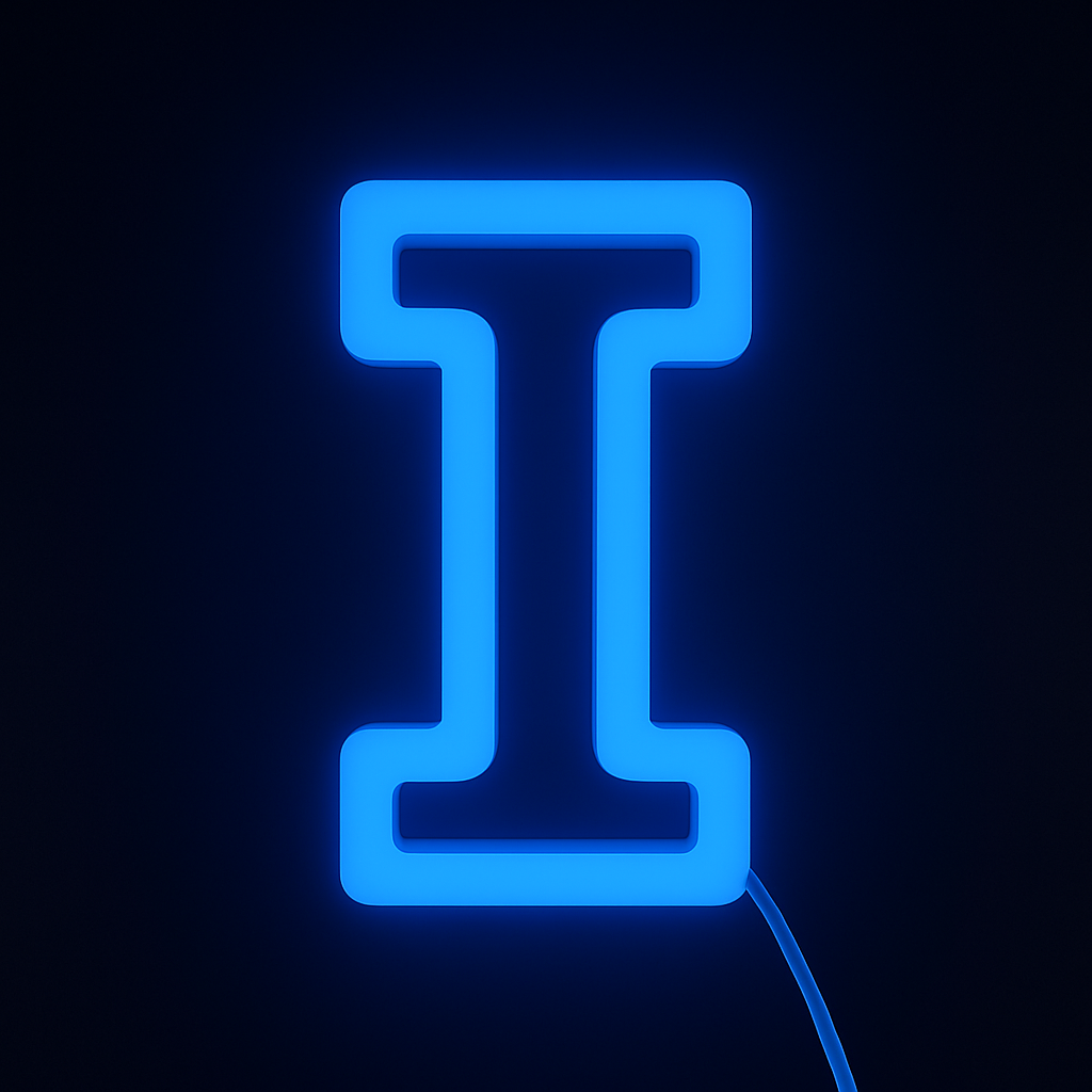 Faux Neon - Letter I