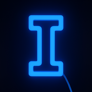 Faux Neon - Letter I