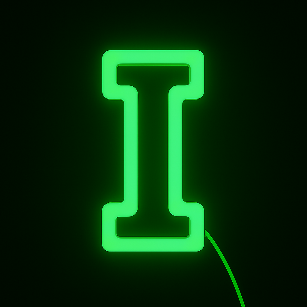 Faux Neon - Letter I