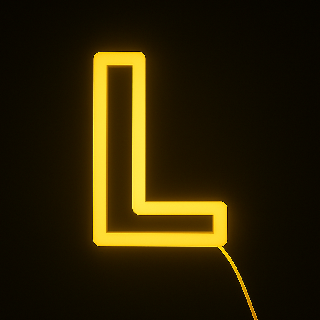 Faux Neon - Letter L