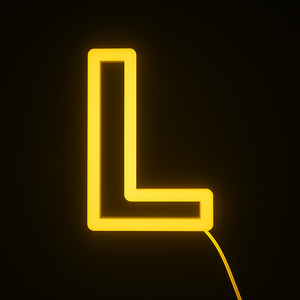 Faux Neon - Letter L