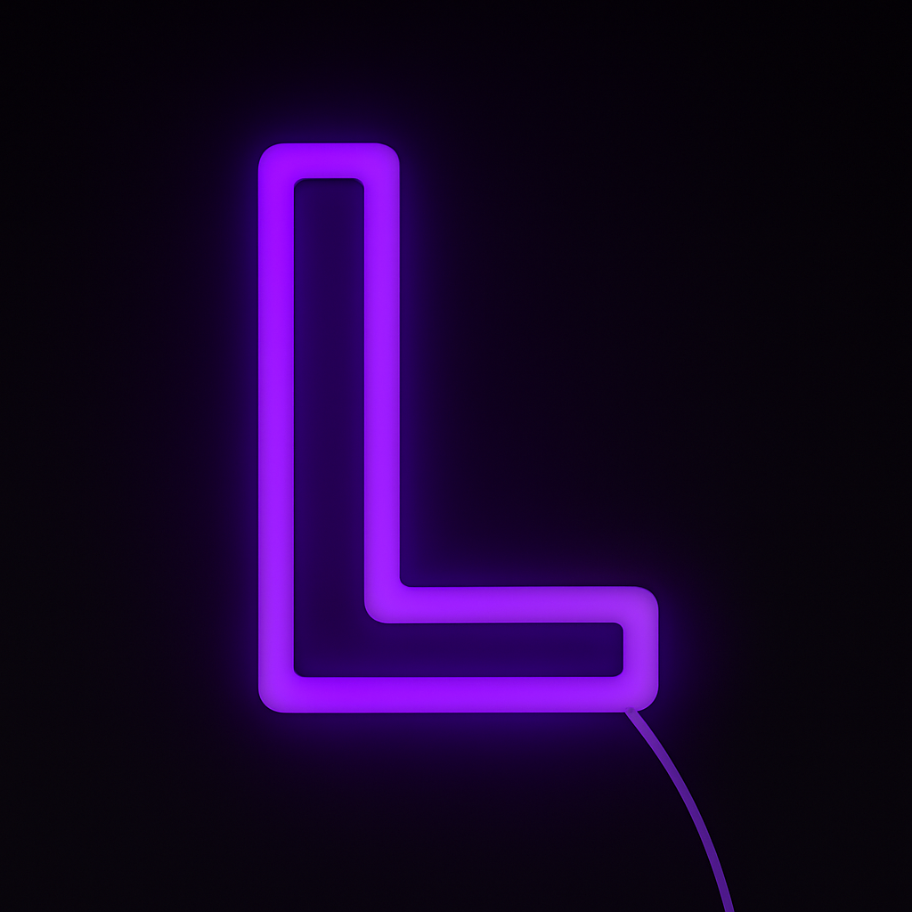 Faux Neon - Letter L
