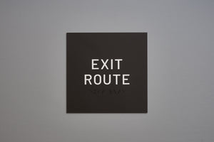 ADA - Exit Route Signs - Accessible Emergency Wayfinding