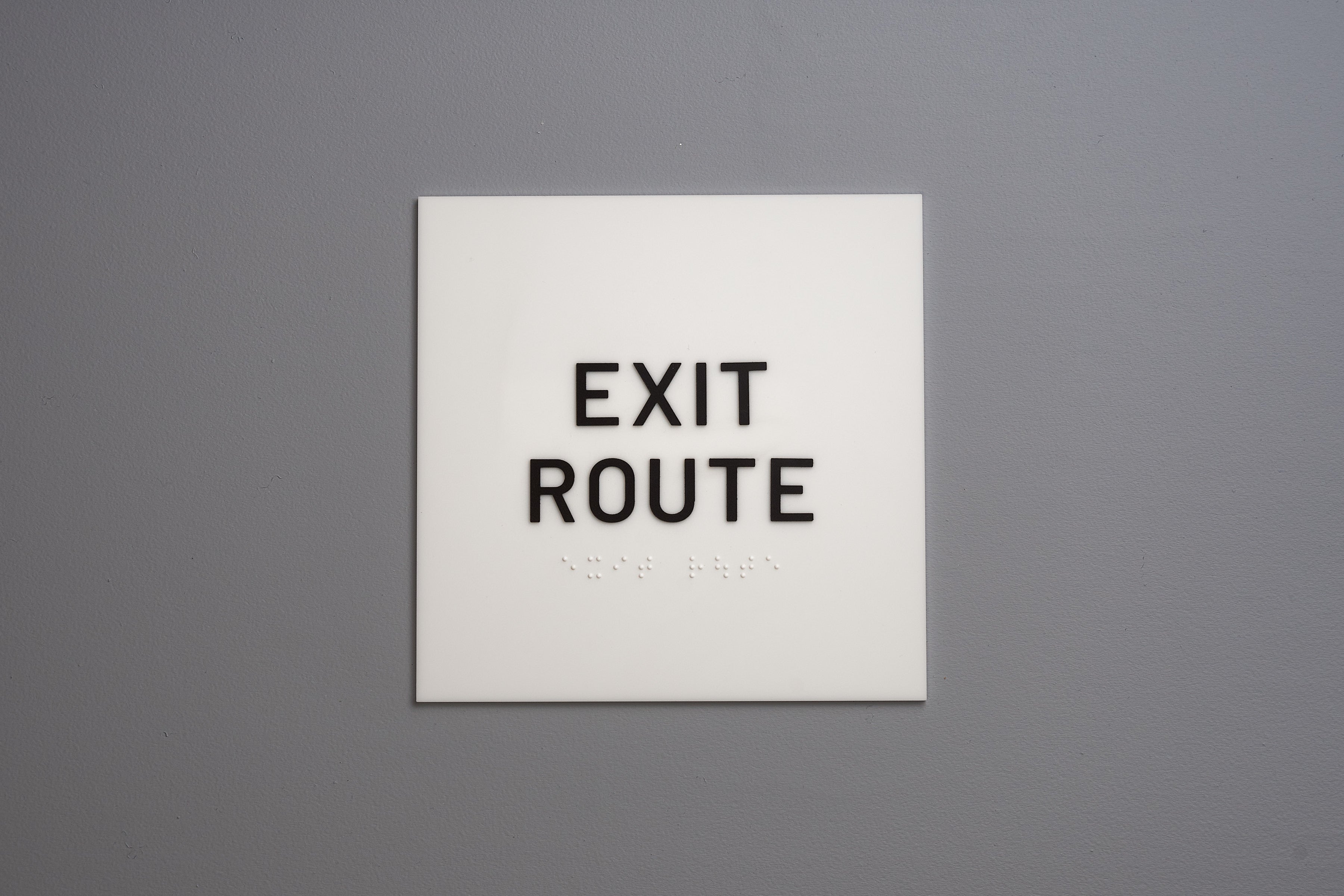 ADA Exit Route Signs by Martina & Co in Acrylic & Aluminum – Martin Sign
