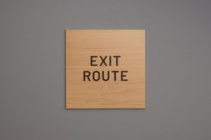 ADA - Exit Route Signs - Accessible Emergency Wayfinding