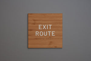 ADA - Exit Route Signs - Accessible Emergency Wayfinding