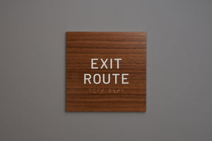 ADA - Exit Route Signs - Accessible Emergency Wayfinding
