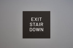 ADA - Exit Stair Down Signs