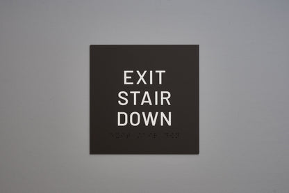 ADA - Exit Stair Down Signs