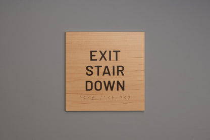 ADA - Exit Stair Down Signs