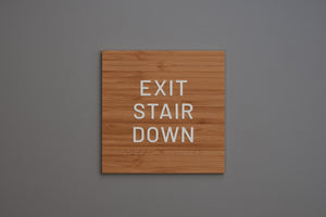 ADA - Exit Stair Down Signs