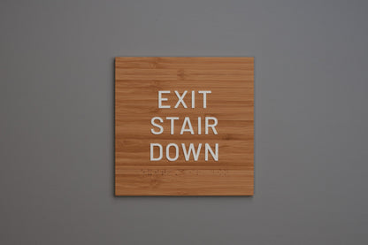 ADA - Exit Stair Down Signs