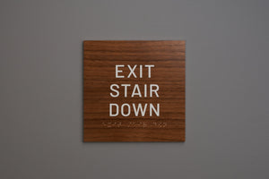 ADA - Exit Stair Down Signs