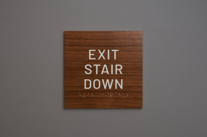 ADA - Exit Stair Down Signs