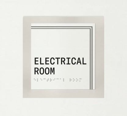 Framed sign with 'ELECTRICAL ROOM' text Sign