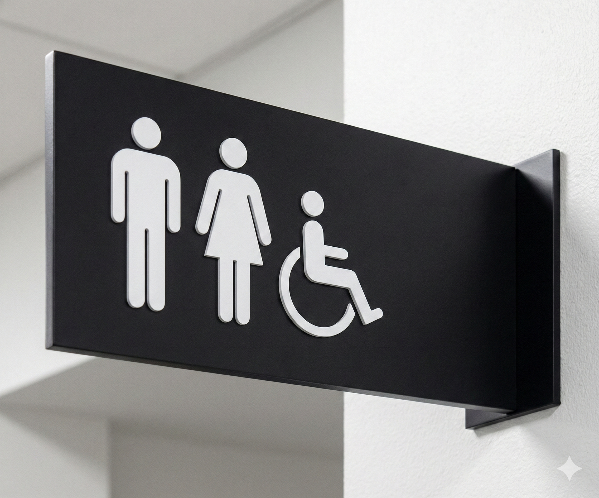 Restroom Aluminum Flag Office Sign – Martin Sign