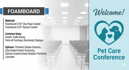 Foamboard Print On Demand – Double-Sided Custom Foam Board Signs