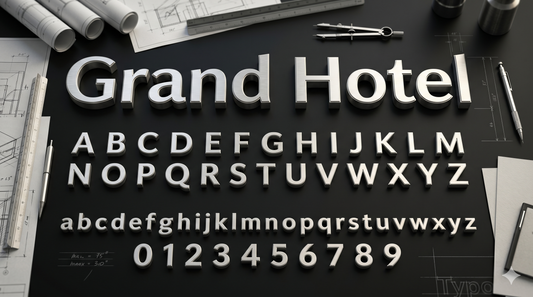 Non - illuminated Dimensional (Grand Hotel Font)