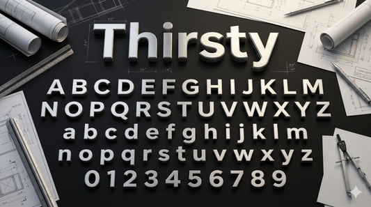 Non - illuminated Dimensional (Thirsty Font)